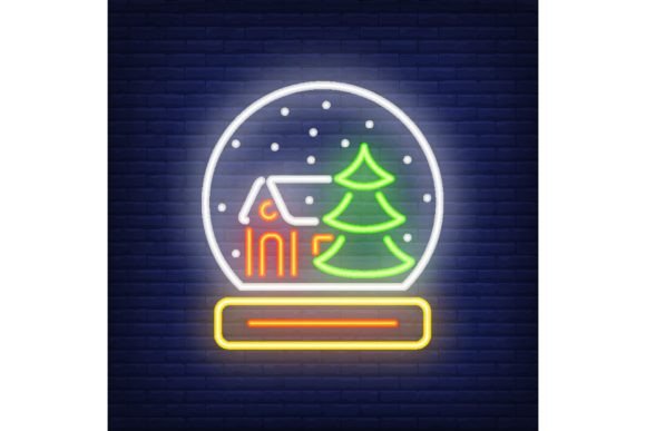 Download Neon Paperweight Shape. Festive Design E - Design Collection