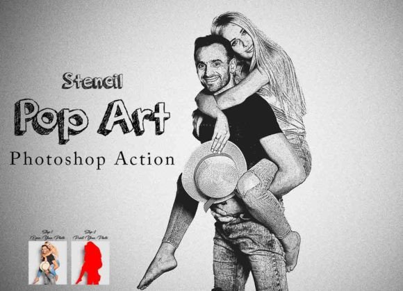 Download Stencil Pop Art Photoshop Action - Photoshop Collection