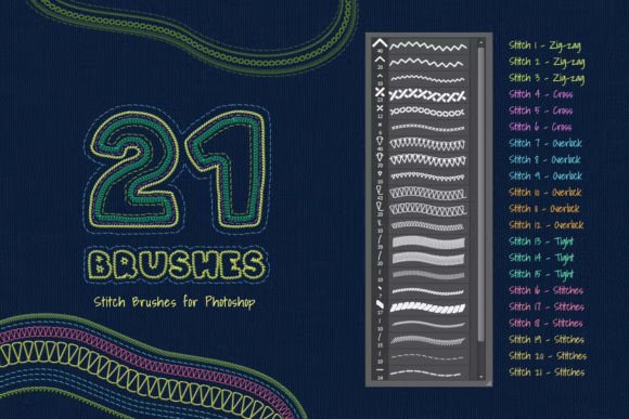 Download Stitch Photoshop Brushes - Premium Resources