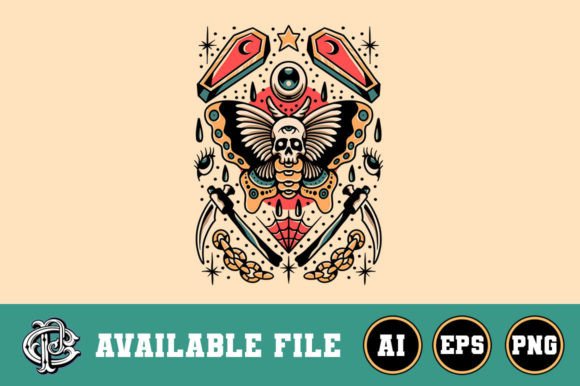 Download Death Butterfly Tattoo Flash Design - Design Collection