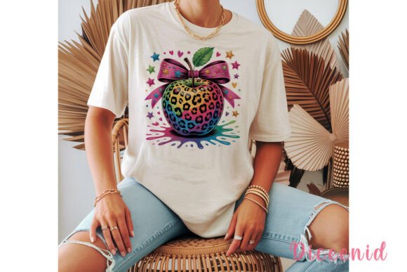 Download Vibrant Leopard Apple PNG Design - Design Collection