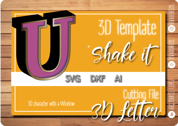 Download 3D Letter with Window: U - Letter Collection