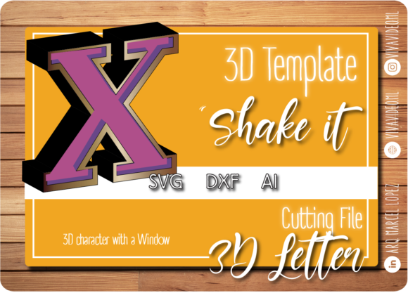 Download 3D Letter with Window: X - Letter Collection
