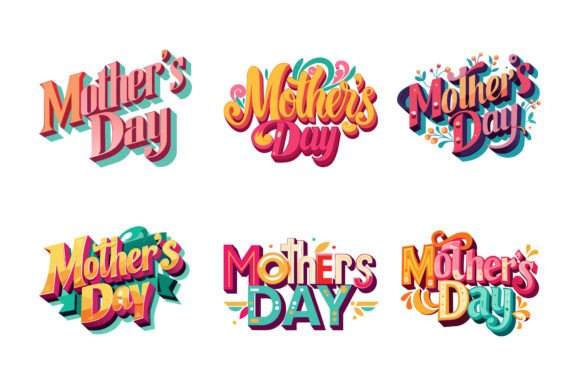 Download 2D Text Design Mother's Day. - Design Collection