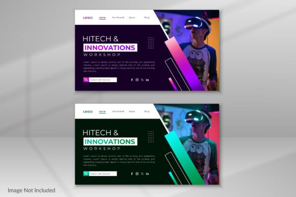 Download Hitech Innovation Landing Page Design - Design Collection