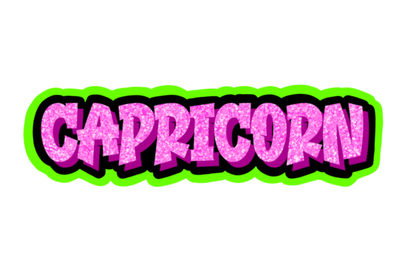 Download Capricorn Zodiaac Sign Text Design - Design Collection