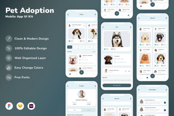 Download Pet Adoption Mobile App UI Kit - App Collection