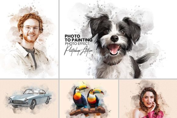 Download Photo to Painting Photoshop Action - Photoshop Collection