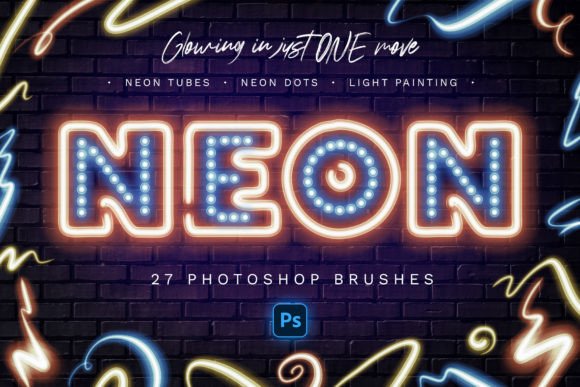 Download Glowing Neon Photoshop Brushes - Photoshop Collection