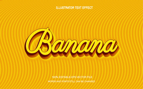 Download Banana Effect Text Design - Design Collection