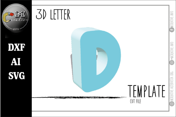 Download 3D Letter Rounded: D - Letter Collection