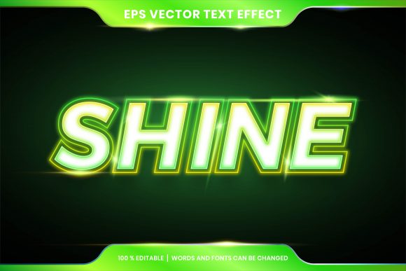 Download Green Shine Text Effect Style Editable - Premium Bundle