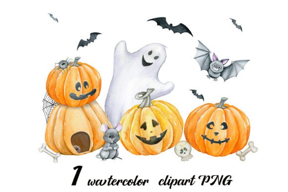 Download Boo! Watercolor, Text Design, Halloween - Design Collection