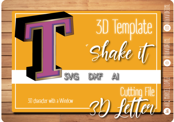 Download 3D Letter with Window: T - Letter Collection