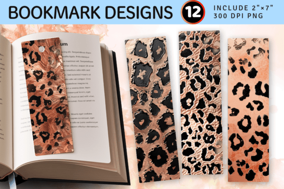 Download Rose Gold Leopard PNG Bookmark Design - Design Collection