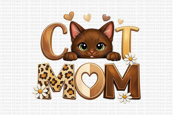 Download Cat Mom Leopard PNG Design - Design Collection
