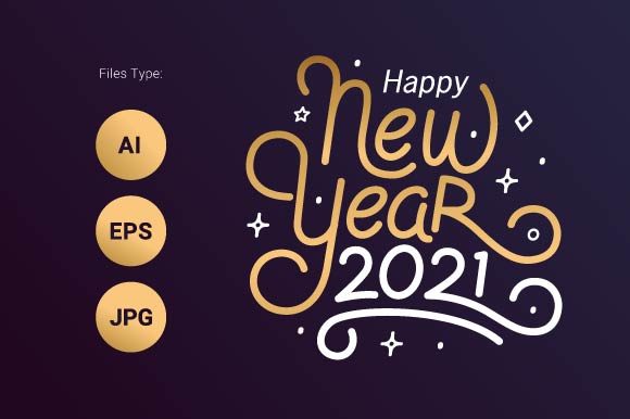Download Lettering Happy New Year 2021 - App Collection