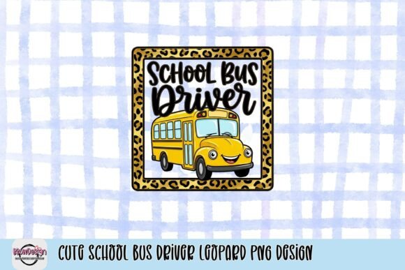 Download Cute School Bus Driver Leopard PNG Design - Design Collection