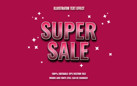 Download Super Sale Effect Text Design - Design Collection