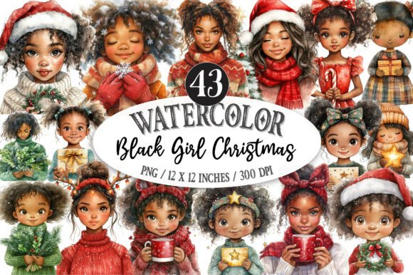 Download Black Girl Christmas Eve Clipart - Eve Collection