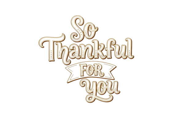 Download Thankful for You Golden Text Design - Design Collection
