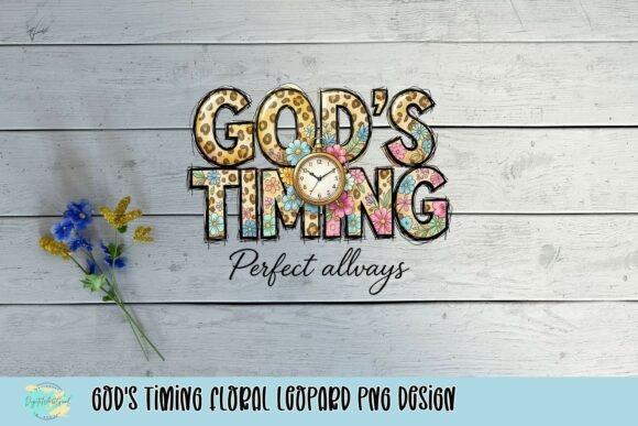 Download God's Timing Floral Leopard PNG Design - Design Collection
