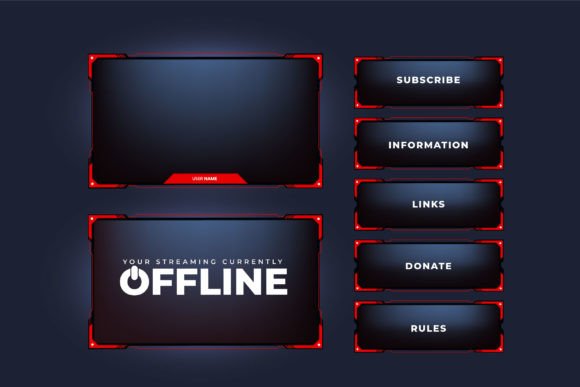 Download Red Overlay Frame Design for Gamers - Design Collection