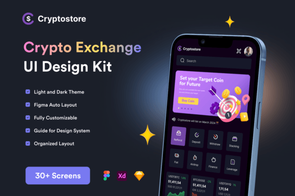 Download Cryptostore - Crypto Market App UI KIT - App Collection