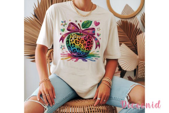 Download Vibrant Leopard Apple PNG Design - Design Collection