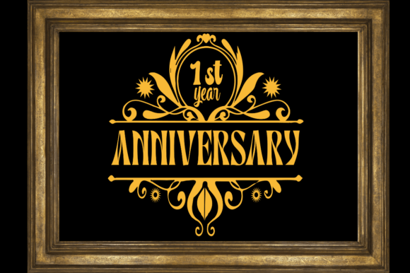 Download 1st Anniversary SVG Editable Design - Design Collection